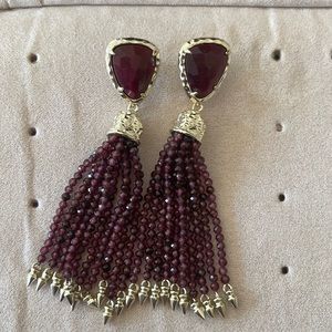 Kendra Scott Blossom Earrings in Bordeaux Tiger’s Eye
